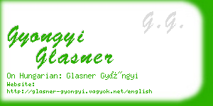 gyongyi glasner business card